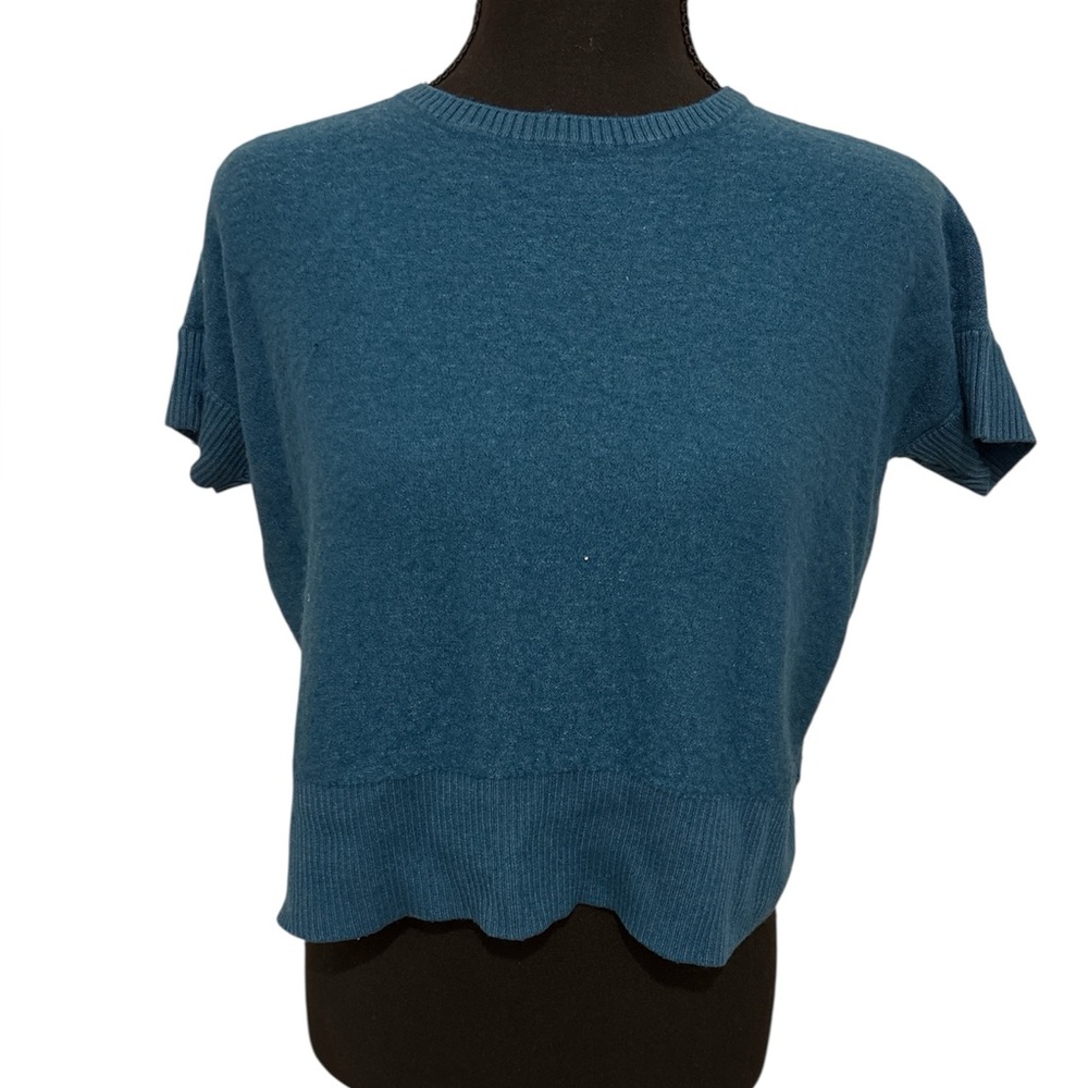 Eileen Fisher Deep Teal Short Sleeve Top